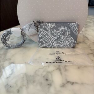Vera Bradley Gray Paisley Key & Card Holder